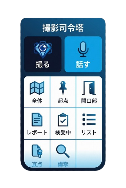 撮影司令塔 — スマホアプリUI